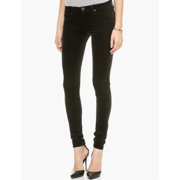 Adriano Goldschmied Green The Legging Super Skinny Velvet Pants Sz 27R 0984 - Picture 11 of 15